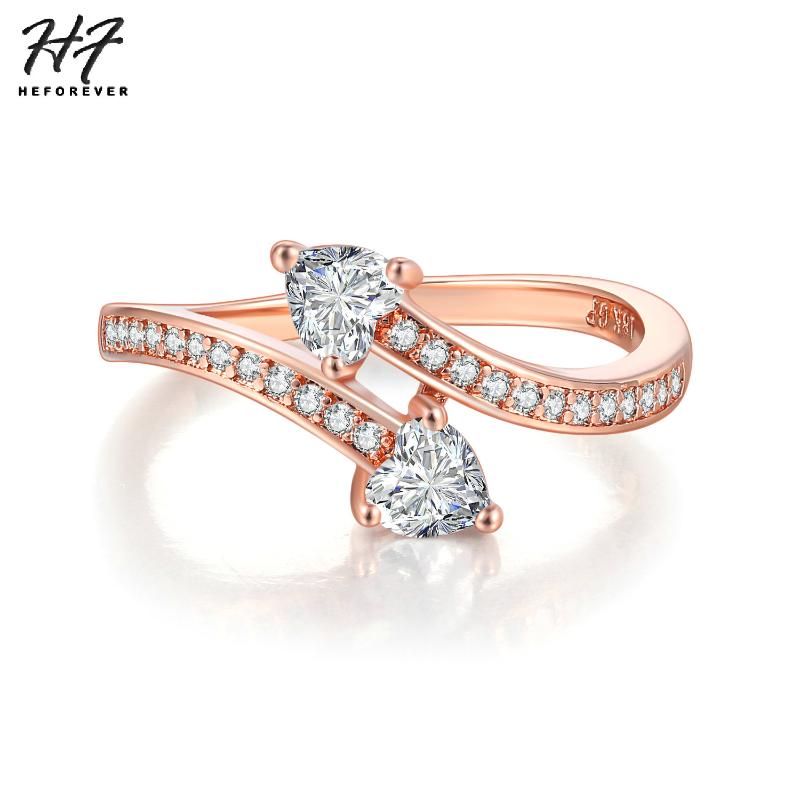 Cluster Rings Romantic Double Love Heart Ring For Women Arrow Shaped + Cubic Zirconia Rose Gold Color Special Gift Fashion Jewelry R834, Golden;silver
Cluster Rings Romantic Double Love Heart Ring For Women Arrow Shaped + Cubic Zirconia Rose Gold Color Special Gift Fashion Jewelry R834, Golden;silver