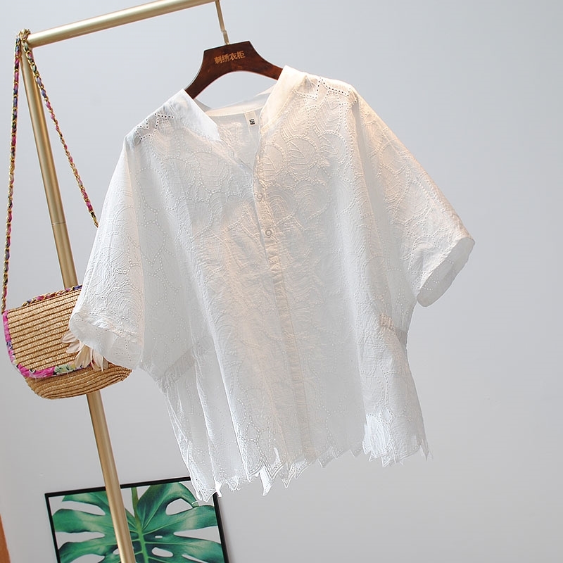 VANOVICH Blouses Women Pure Color Cotton Summer Bat Sleeve Fashion Korean Style Wild Casaul Clothing 210615, White
VANOVICH Blouses Women Pure Color Cotton Summer Bat Sleeve Fashion Korean Style Wild Casaul Clothing 210615, White