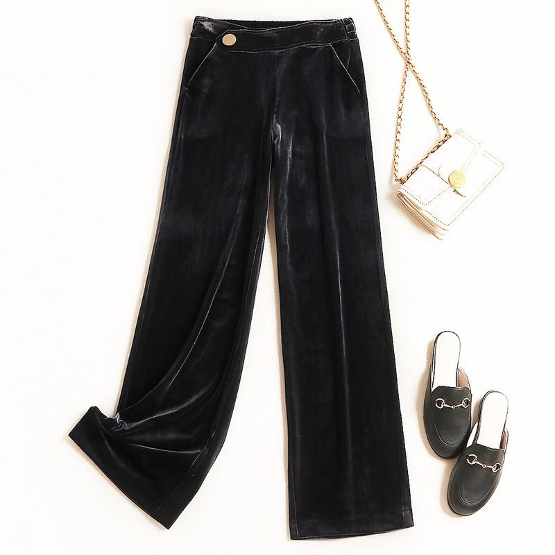 2021 autumn winter women long black pants elastic waist velvet wide leg pant warm trousers solid color gray plus size 3XL xxxl
2021 autumn winter women long black pants elastic waist velvet wide leg pant warm trousers solid color gray plus size 3XL xxxl