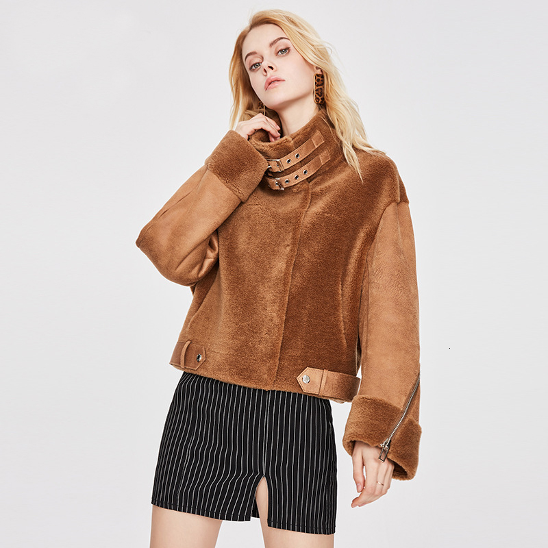 2021 Women Winter Lambskin Shredder Black Down Collar Female Jacket Cut Off Mujer Key Dpwh, Brown
2021 Women Winter Lambskin Shredder Black Down Collar Female Jacket Cut Off Mujer Key Dpwh, Brown