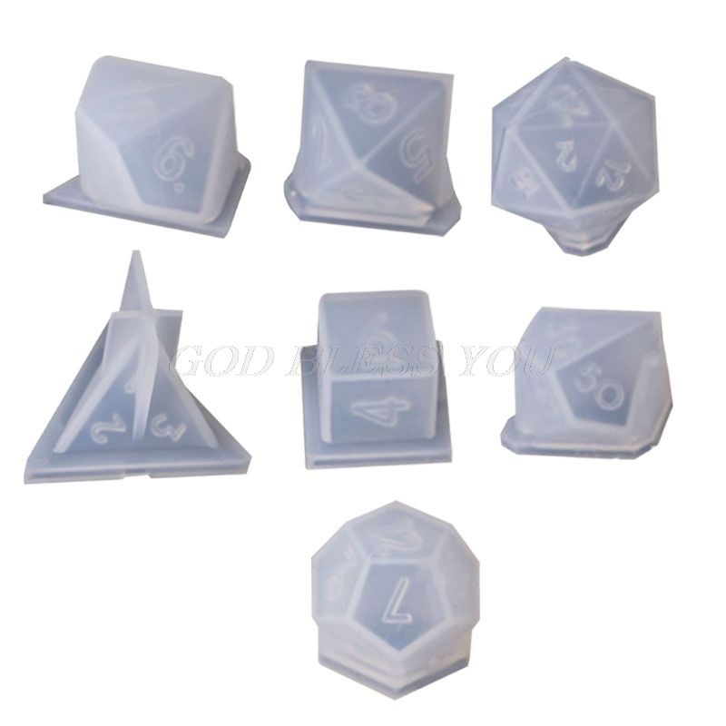 7 Shapes Dice Fillet Square Triangle Dice Mold Crystal Epoxy Resin Mold Kit Dice Digital Game Silicone Mould Art Craft 210225
7 Shapes Dice Fillet Square Triangle Dice Mold Crystal Epoxy Resin Mold Kit Dice Digital Game Silicone Mould Art Craft 210225