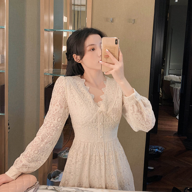 V-Neck Elegant Fairy Dress Women French Lace Designer Midi Dress Female Office Lady Japanese Style Korean Party Dress, Black;gray
V-Neck Elegant Fairy Dress Women French Lace Designer Midi Dress Female Office Lady Japanese Style Korean Party Dress, Black;gray