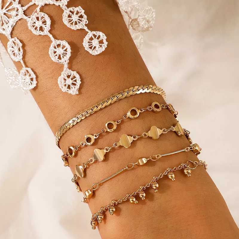 Docona 5pcs/sets Fashion Beeded Tassel Bracelets for Women Charms Gold Color Alloy Metal Geometry Adjustbale Party Jewelry Gift Q0719
Docona 5pcs/sets Fashion Beeded Tassel Bracelets for Women Charms Gold Color Alloy Metal Geometry Adjustbale Party Jewelry Gift Q0719