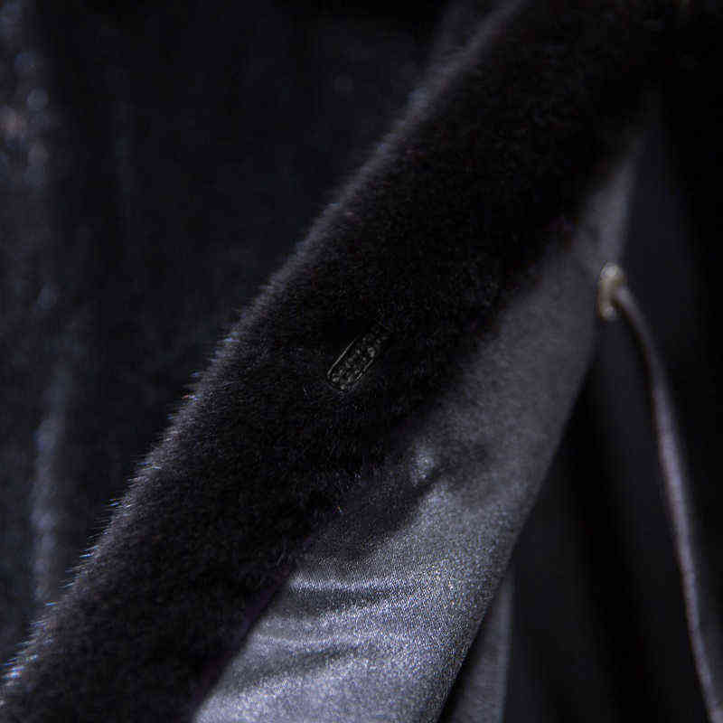 Lautaro Winter Long Black Thick Warm Faux Mink Fur Coat Women with Hood Long Sleeve Korean Fashion Fluffy Jacket One Size 211123