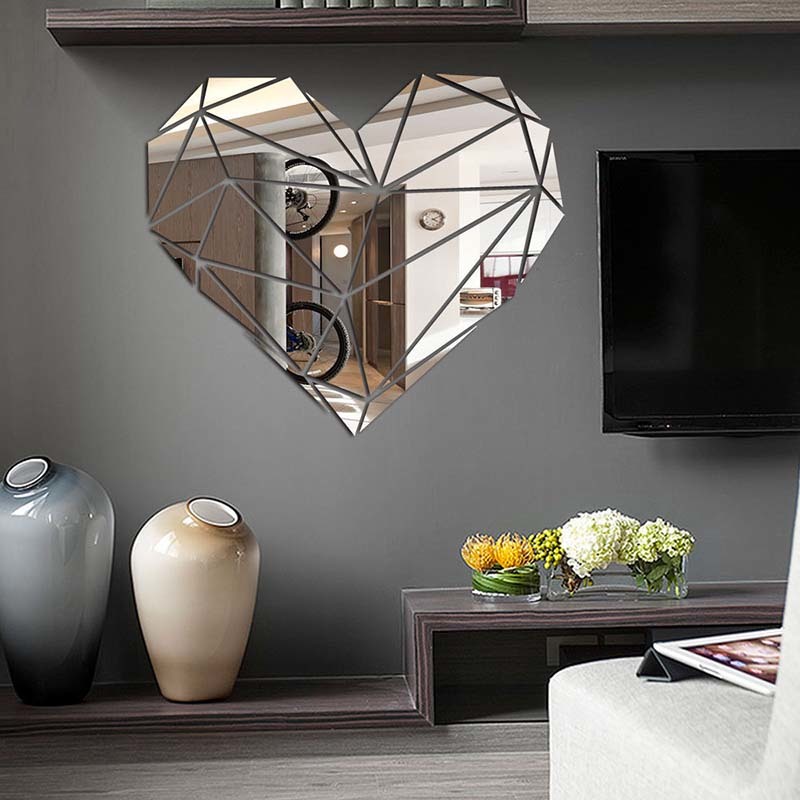 Heart Acrylic Mirror Wall Stickers 3D Creative Geometric Puzzle Heart Home Decoration Living Room Bedroom Art Wall Acrylic Decor 210308
Heart Acrylic Mirror Wall Stickers 3D Creative Geometric Puzzle Heart Home Decoration Living Room Bedroom Art Wall Acrylic Decor 210308