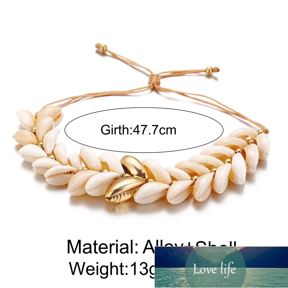 TAUAM Natural Cowrie Gold Color Sea Shell Bracelets for Women Delicate Rope Chain Beads Charm Boho Summer Beach Jewelry Factory price expert design Qu