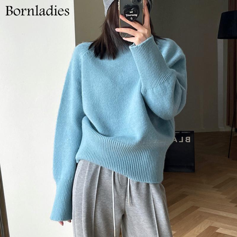 Women's Sweaters Bornladies 2021 Autumn Winter Women Casual Solid Long Sleeve O-neck Basic Warm Six Colors, White;black
Women's Sweaters Bornladies 2021 Autumn Winter Women Casual Solid Long Sleeve O-neck Basic Warm Six Colors, White;black