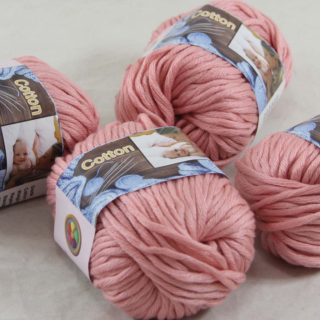 

Sale LOT 4 BallsX50g Special Thick Worsted 100% Cotton Yarn hand Knitting Cream 422-30-4, Multi-colored