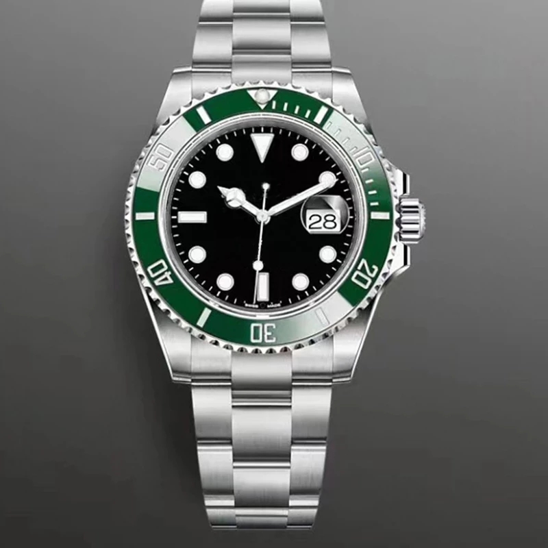 2021 hot sale New Mens Watch Green Ceramic Bezel Sapphire Glass Black Dial Automatic Mechanical Stainless Steel Male Wrist watches, Slivery;brown
2021 hot sale New Mens Watch Green Ceramic Bezel Sapphire Glass Black Dial Automatic Mechanical Stainless Steel Male Wrist watches, Slivery;brown