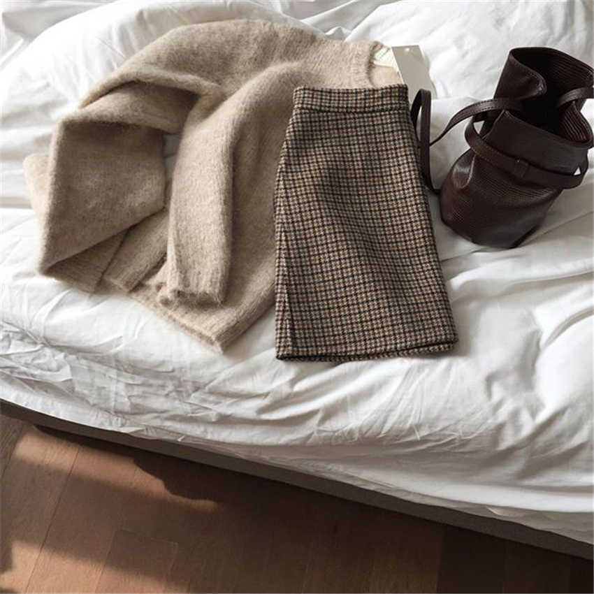 Winter Sweater Women Pullover Girls Tops Knitting Vintage Long Sleeve Autumn Elegant Female Knitted Outerwear Warm Sweater 210918