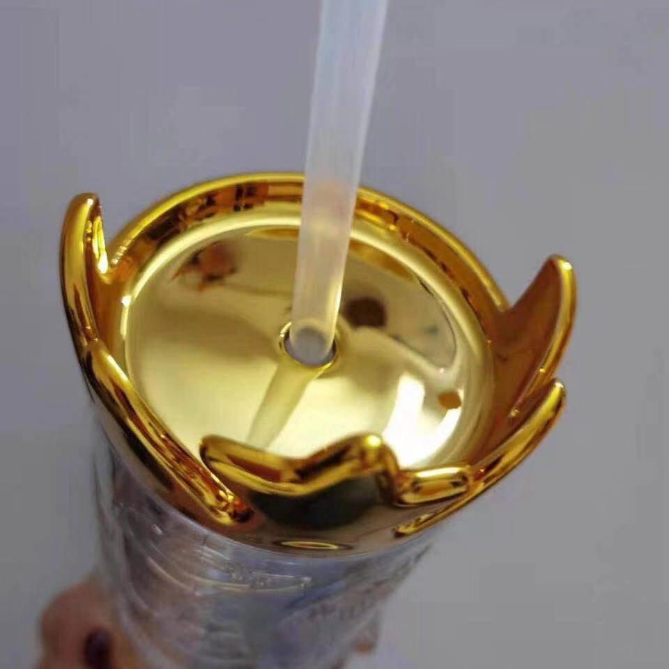 400ML to 500ML 2021 Limited Edition Mugs Valentine's Day Symphony Crown Glass Cup with Straw Accompanying Cups3564022