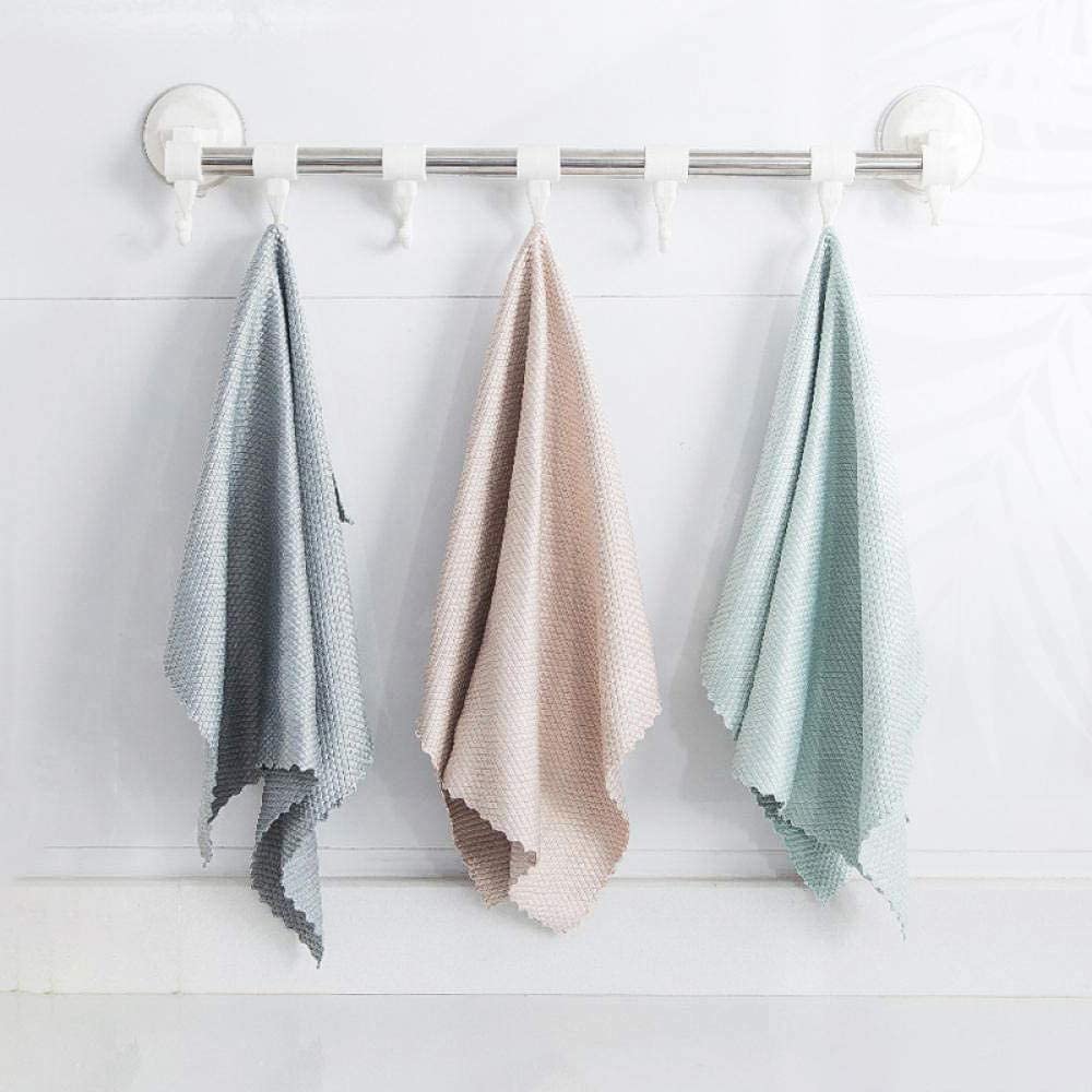 Fish Scale Rags Microfiber Glass Cleaning Cloths, 6 Pack 30x30cm Inches Nano Scale Lint Free Streak Free Hand Drying Towels for Glass Windows Mirrors 