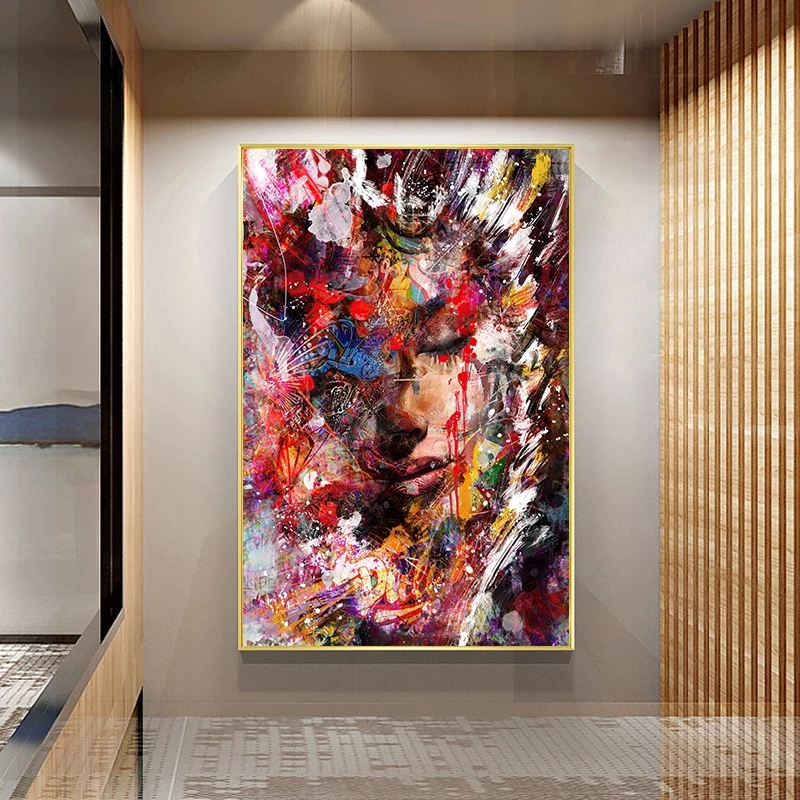 Abstract Watercolor Woman Portrait Posters and Prints Girl Wall Art Canvas Paintings on The Wall for Living Room Decoration
