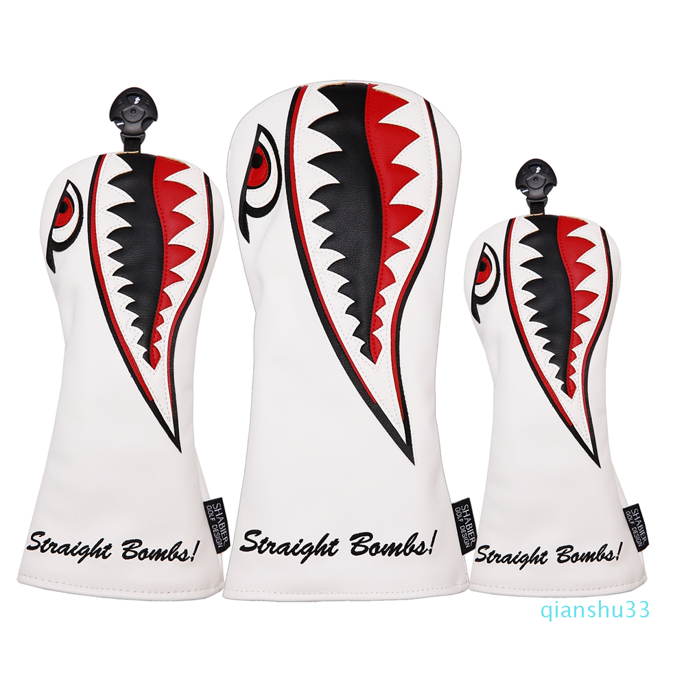 White Shark Design PU Leather Golf Club Headcover Driver Covers
White Shark Design PU Leather Golf Club Headcover Driver Covers