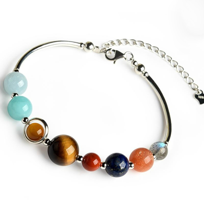 Universe Galaxy the Eight Planets Solar System Beads Bracelet Energy Star Natural Stone Chain Bracelet Bangle for Women Gift, Black
Universe Galaxy the Eight Planets Solar System Beads Bracelet Energy Star Natural Stone Chain Bracelet Bangle for Women Gift, Black