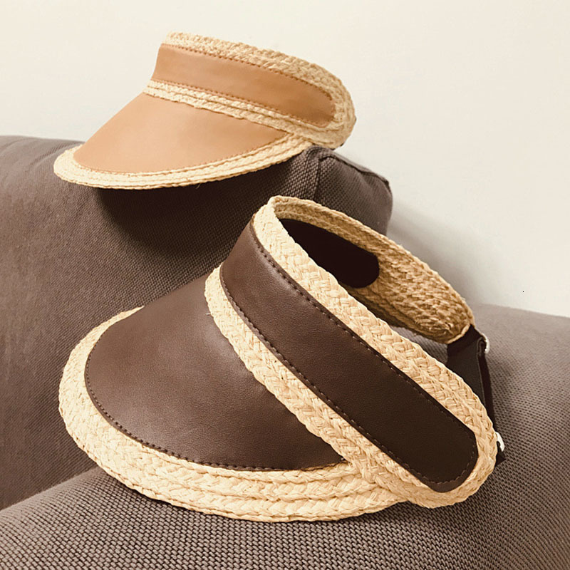 2021 New Wholesale Women Without Top Pu Visor Caps Summer Raffia Straw Sun Hats Uv Fashion Adjust Size Beach Hat 2ol6, Black
2021 New Wholesale Women Without Top Pu Visor Caps Summer Raffia Straw Sun Hats Uv Fashion Adjust Size Beach Hat 2ol6, Black