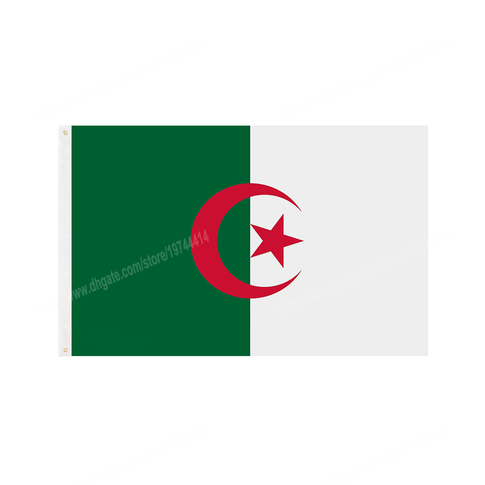 Algeria Flags National Polyester Banner Flying 90 x 150cm 3 * 5ft Flag All Over The World Worldwide Outdoor can be Customized
Algeria Flags National Polyester Banner Flying 90 x 150cm 3 * 5ft Flag All Over The World Worldwide Outdoor can be Customized