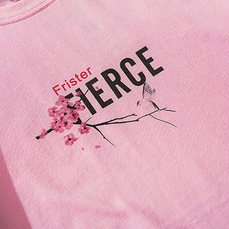 Men Hip Hop T Shirt Streetwear Japanese Sakura Painting Tshirt Short Sleeve Cotton Summer Harajuku T-Shirt Japan Style Pink 210225