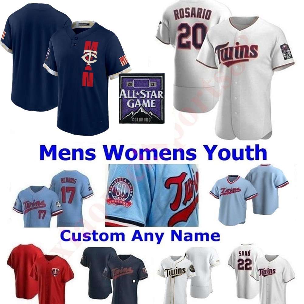 Minesota Men Women youth kids Twins 2021 All-Star Game Baseball jerseys Josh Donaldson Puckett Berrios Polanco Miguel Sano Byron Buxton Max Kepler Cruz, As shown in illustration
Minesota Men Women youth kids Twins 2021 All-Star Game Baseball jerseys Josh Donaldson Puckett Berrios Polanco Miguel Sano Byron Buxton Max Kepler Cruz, As shown in illustration