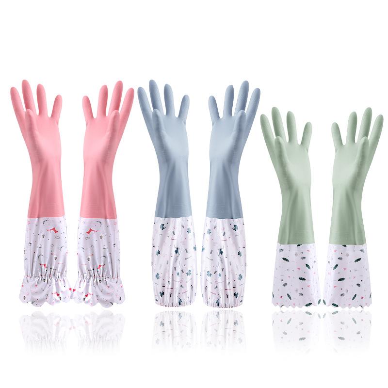 Disposable Gloves Household Plush Long Sleeve Latex Waterproof Washing Dishes Kitchen Glove Reusable Non-Slip Home Cleaning Mittens A Pair
Disposable Gloves Household Plush Long Sleeve Latex Waterproof Washing Dishes Kitchen Glove Reusable Non-Slip Home Cleaning Mittens A Pair