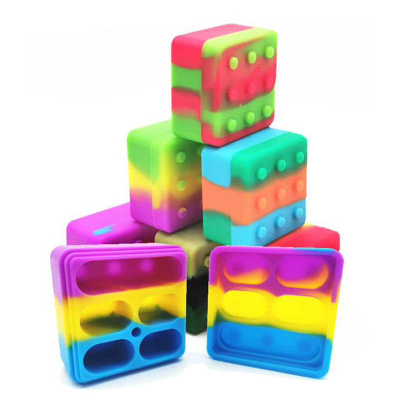NEW 4+1 Silicone Container Case Carriers Square Box Non-stick 26ml Block Box For Dab Wax Oil Dry Herb Silicon Storage Jar DHL shipping
NEW 4+1 Silicone Container Case Carriers Square Box Non-stick 26ml Block Box For Dab Wax Oil Dry Herb Silicon Storage Jar DHL shipping