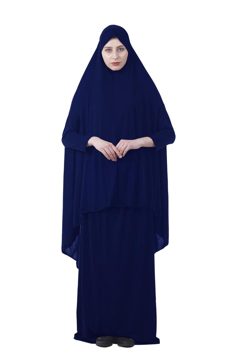 Ethnic Clothing 2pcs Muslim Women Long Robe Dubai Head Cover Hijab Dress Jellaba Khimar Worship Middle East Prayer Kaftan Ramadan