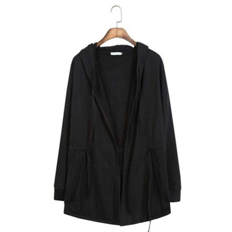 Helisopus Men Hooded Sweatshirts With Black Gown Hip Hop Hoodies Long Sleeve Gothic Cloak Outwear Jacket Plus size Streetwear 201020