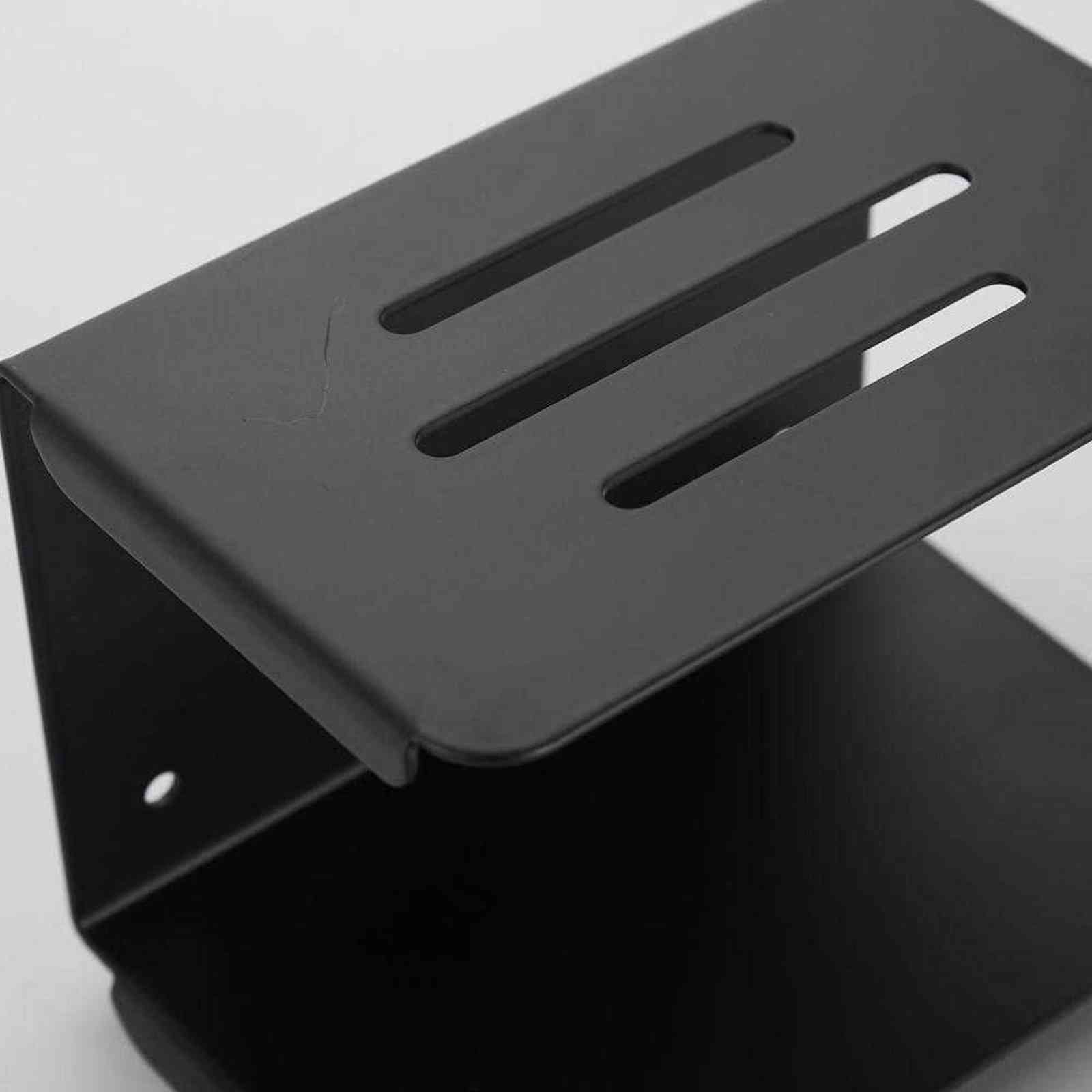 MOLI Punch Free Black Matte Bathroom Soap Holder Stainless Steel Soap Dish Wall Mounted Bath Bathroom Shelves Soap Basket MLE114 211119