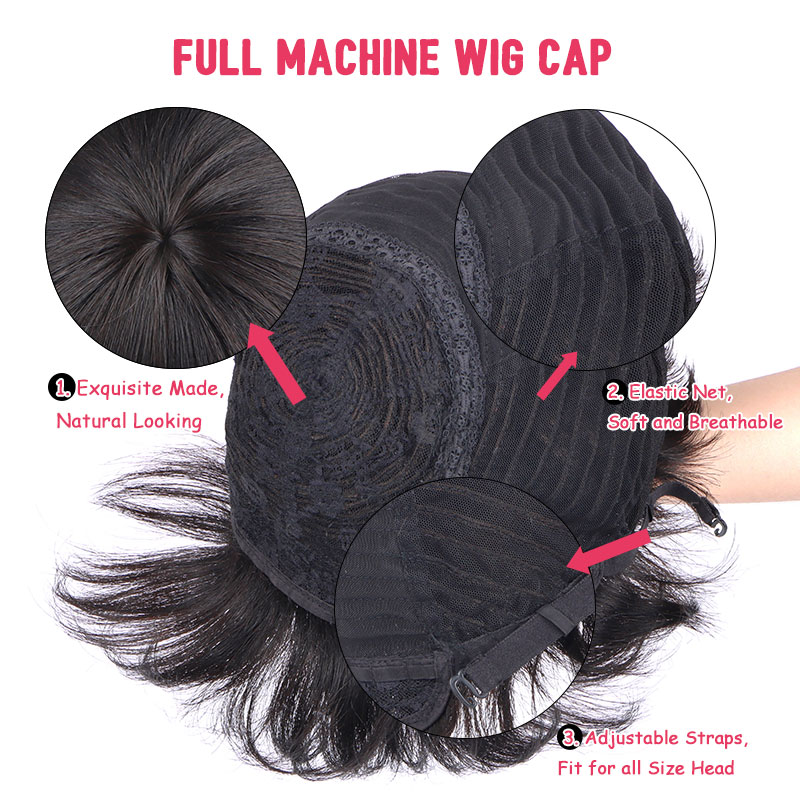 NEW short Pixie Curly none Lace Front Human Hair Wigs With Baby Hair 8'' 150% 180% Density Brazilian Remy Hair Wig For Women