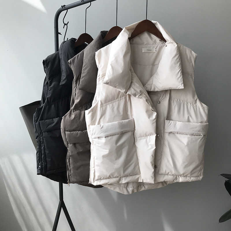 Down Cotton Vest Women's Autumn Winter Korean Loose Fashion Pocket Outer Wear Warm Waistcoat 0976 210607, Black
Down Cotton Vest Women's Autumn Winter Korean Loose Fashion Pocket Outer Wear Warm Waistcoat 0976 210607, Black