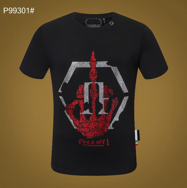 PP Men's T-shirt Summer rhinestone Short Sleeve Round Neck shirt tee Skulls Print Tops Streetwear M-xxxL 99301, White;black
PP Men's T-shirt Summer rhinestone Short Sleeve Round Neck shirt tee Skulls Print Tops Streetwear M-xxxL 99301, White;black