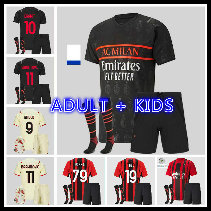 Adult kids kit IBRAHIMOVIC AC 2021 2122 milan soccer jerseys 21 22 GIROUD KESSIE football shirts THEO REBIC TONALI Mandzukic KJÆR BRAHIM camisa de futebol maillot
Adult kids kit IBRAHIMOVIC AC 2021 2122 milan soccer jerseys 21 22 GIROUD KESSIE football shirts THEO REBIC TONALI Mandzukic KJÆR BRAHIM camisa de futebol maillot