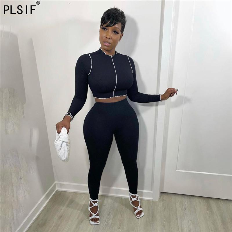 Women's Two Piece Pants Women Black Long Sleeve Round Neck Short T-shirt Tight Pencil Street Fashion Sexy Suit Spring / Autumn, White
Women's Two Piece Pants Women Black Long Sleeve Round Neck Short T-shirt Tight Pencil Street Fashion Sexy Suit Spring / Autumn, White