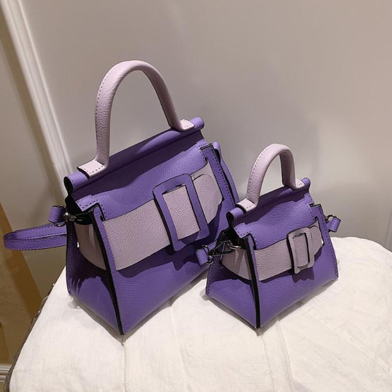 Contrast color Mini Tote bag 2021 Fashion New High-quality PU Leather Women's Designer Handbag Travel Shoulder Messenger Bag, 12 cm dark purple
Contrast color Mini Tote bag 2021 Fashion New High-quality PU Leather Women's Designer Handbag Travel Shoulder Messenger Bag, 12 cm dark purple
