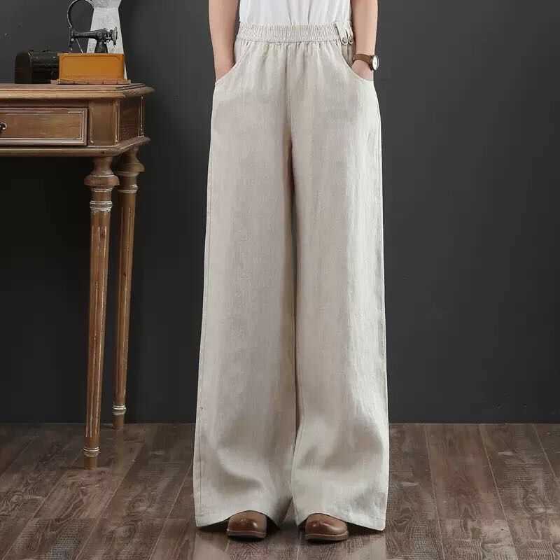 Cotton Linen Pants Casual Plus Size High Waisted Pants Women Wide Leg Loose Trousers Female Gray Elegant Streetwear 14009 210527, Apricot
Cotton Linen Pants Casual Plus Size High Waisted Pants Women Wide Leg Loose Trousers Female Gray Elegant Streetwear 14009 210527, Apricot