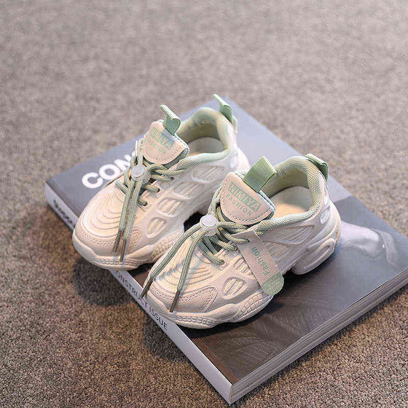 Kids Casual Sneakers for Boys Girls Soft Bottom Lightweight Children Flat Shoes Mesh Shoes Breathable Sports Running Shoes AA220311