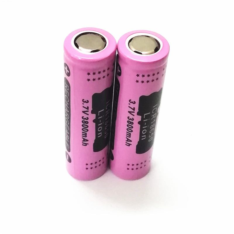 High quality GTL 18650 3800mAh 3.7v flat / pointed lithium battery, can be used in bright flashlight and so on.