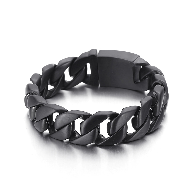 Choose style Boys Men's Bracelet Stainless Steel Vacuum Plating Black Bracelet Hip Hop Trendy Titanium Steel Bracelet Bangle