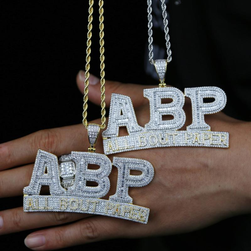 Chains All Bout Paper Letter ABP Pendant Paved 5A Cubic Zirconia CZ Out Rope Chain Necklace Choker Hip Hop Bling Jewelry For Men
Chains All Bout Paper Letter ABP Pendant Paved 5A Cubic Zirconia CZ Out Rope Chain Necklace Choker Hip Hop Bling Jewelry For Men