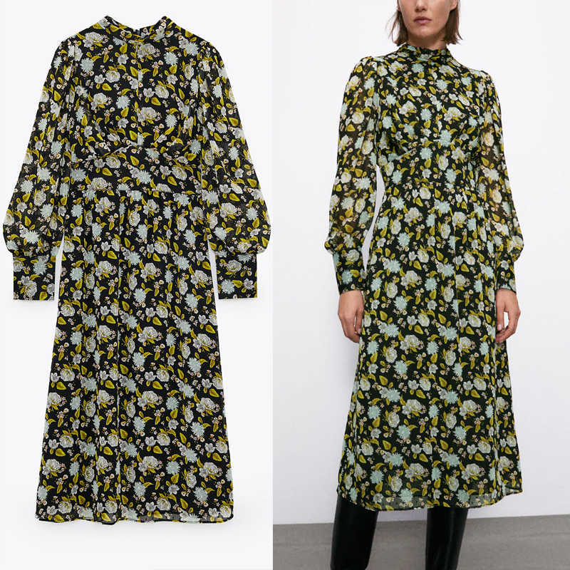 Za Print Swiss Dot Dress Women Long Sleeve O-neck Semi Sheer Midi Dresses Woman Chic Elegant Pleat Interior Lining Vestidos 210602, As picture
Za Print Swiss Dot Dress Women Long Sleeve O-neck Semi Sheer Midi Dresses Woman Chic Elegant Pleat Interior Lining Vestidos 210602, As picture