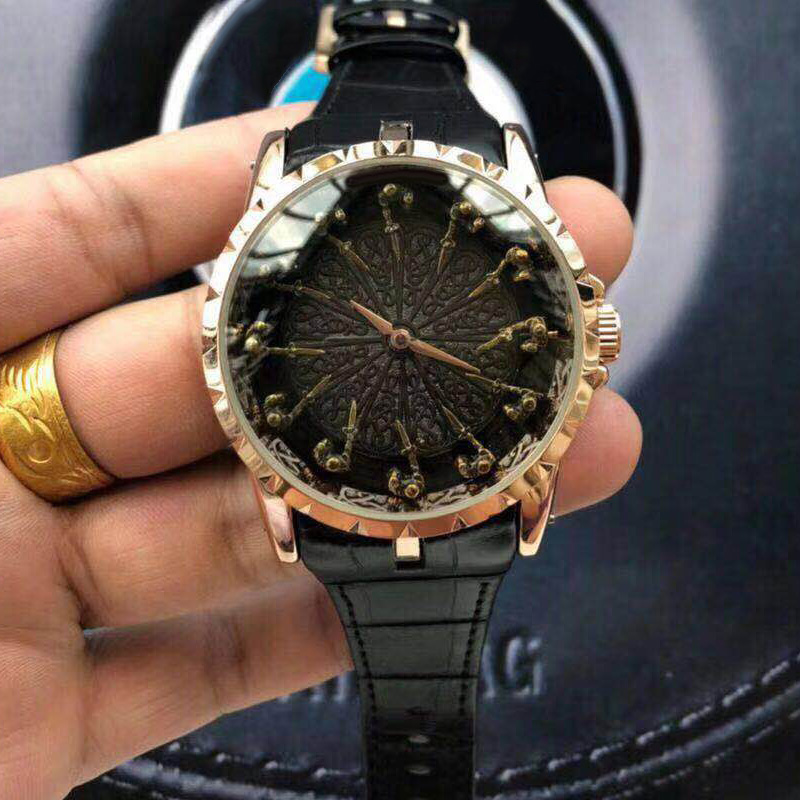 Roger Dubu Fashion Watch Leather Strap with 10 Different Models Alloy Watches RD081801, Black
Roger Dubu Fashion Watch Leather Strap with 10 Different Models Alloy Watches RD081801, Black
