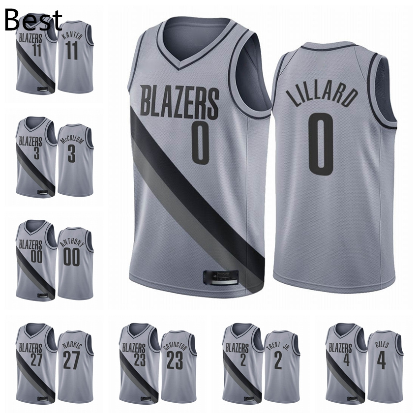 2020-21 Portland Trail Blazers Men Damian Lillard C.J. McCollum Carmelo Anthony Earned Edition Gray #0 Basketball Jersey, White;black
2020-21 Portland Trail Blazers Men Damian Lillard C.J. McCollum Carmelo Anthony Earned Edition Gray #0 Basketball Jersey, White;black