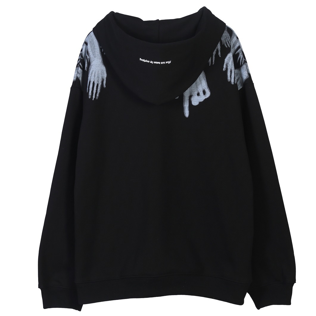 Hands Religion Sucks Print Fleece Hooded Sweatshirts Hoodies Hipster Hoodie Punk Rock Pullover Tops Casual black Hoodie 201020