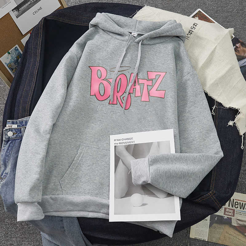 Bratz Letter print hoodie Autumn winter Sweatshirt unisex men and Women's Casual student Fashion Hooded Sweatshirt Long Sleeve 210816