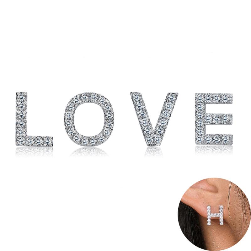 Stud Earrings For Women Simple Silver Color 26 English Letters Earring Female Fashion Jewelry Accessories Alphabet Ear Cuffs, Golden;silver
Stud Earrings For Women Simple Silver Color 26 English Letters Earring Female Fashion Jewelry Accessories Alphabet Ear Cuffs, Golden;silver