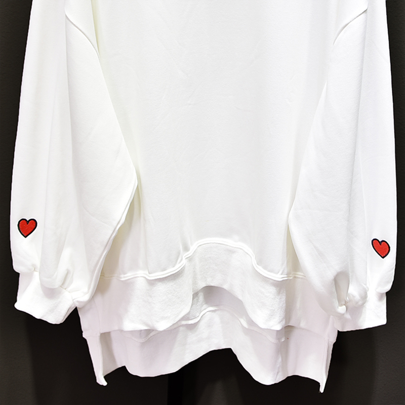 CHICEVER Spring Embroidery Female Sweatshirt For Women Top Pullovers Batwing Sleeve Loose Big Size Sweatshirts Clothes New 201204
