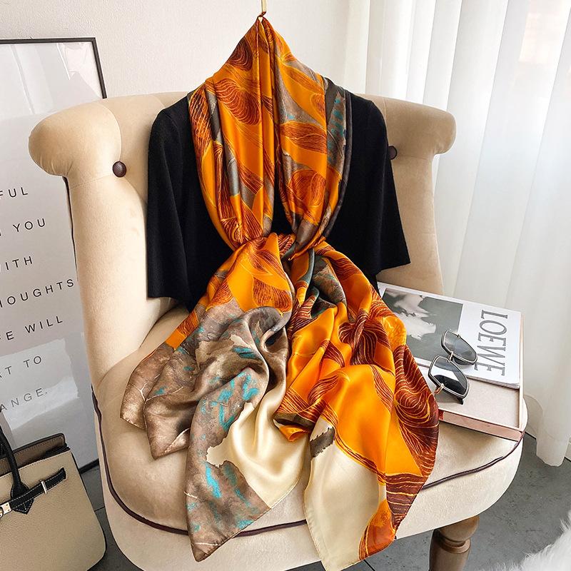 Scarves JTVOVO 2021 90x180CM Imitation Silk Women Fashion Scarf Shawl Vintage Print Beach Winter Kerchief Tippet, Blue;gray
Scarves JTVOVO 2021 90x180CM Imitation Silk Women Fashion Scarf Shawl Vintage Print Beach Winter Kerchief Tippet, Blue;gray