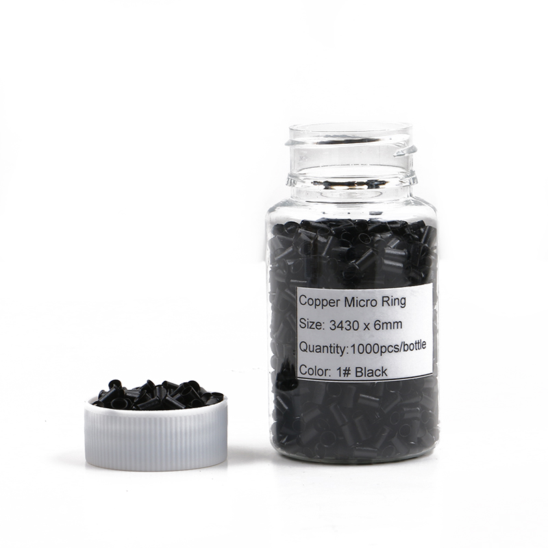 1000pcsbottle 32x25x40mm Hair Extensions Micro Beads Copper Tubes Micro Ring Nano rings for Salon