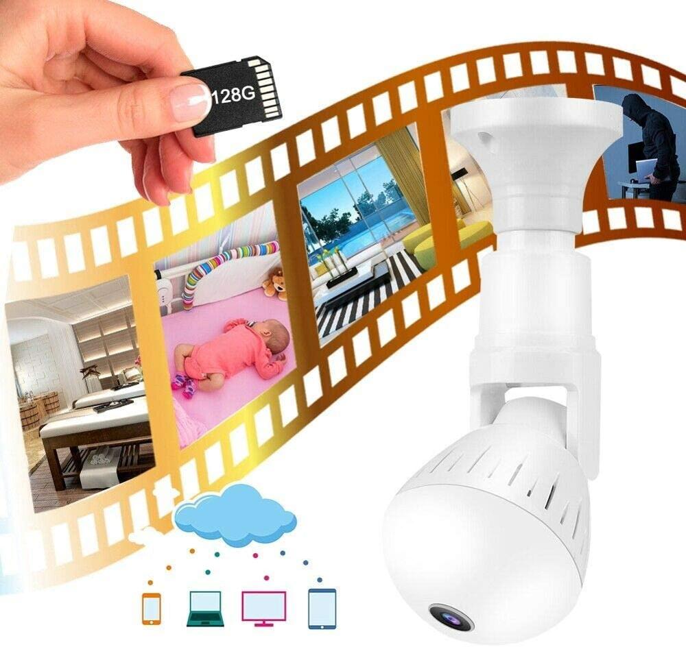 2MP Wifi Panorama Camera Security Lamp Panoramic Bulb CCTV Video Wireless IP Camera Surveillance Fisheye HD Night Vision Cam