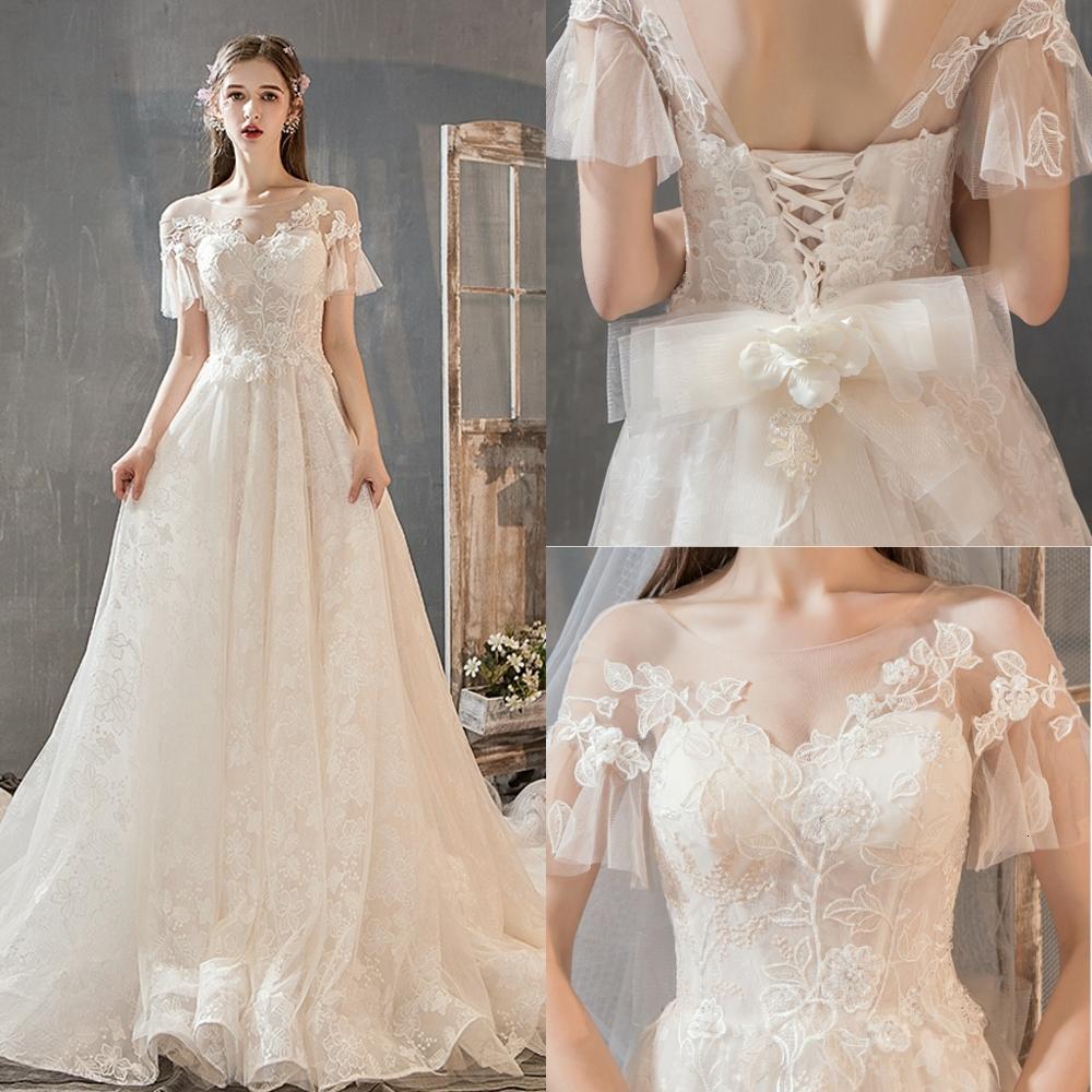 2021 New Elegant A-line Illusion Neck Applique Lace Wedding Gowns Robe De Mariage for Bride 4toh, Orange
2021 New Elegant A-line Illusion Neck Applique Lace Wedding Gowns Robe De Mariage for Bride 4toh, Orange